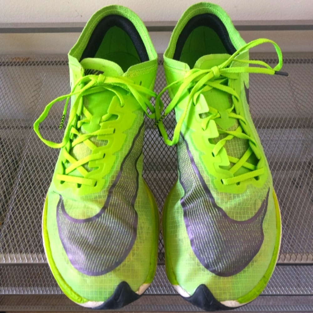 Mens Nike Running Sneaker ZoomX Vaporfly Next% Green and Black
